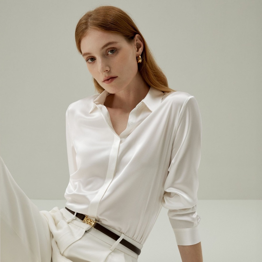 Elegant Ivory Silk Blouse